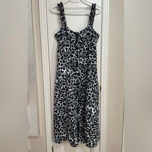 NWOT Zara Black and White Animal Print Dress